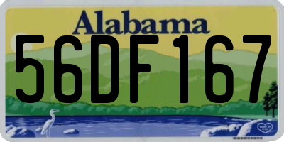 AL license plate 56DF167