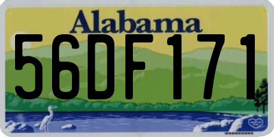 AL license plate 56DF171