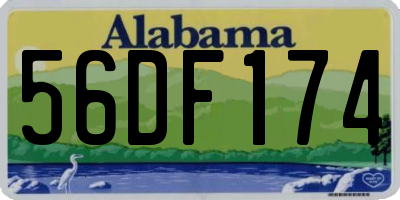 AL license plate 56DF174