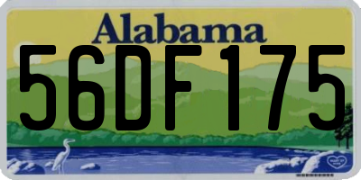 AL license plate 56DF175