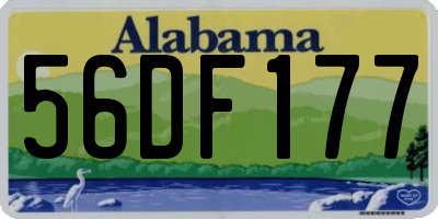 AL license plate 56DF177