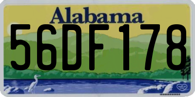 AL license plate 56DF178