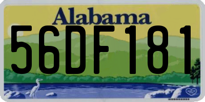 AL license plate 56DF181