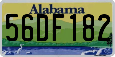 AL license plate 56DF182