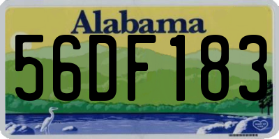 AL license plate 56DF183