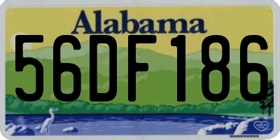 AL license plate 56DF186