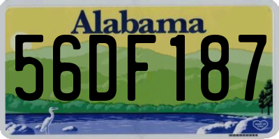 AL license plate 56DF187