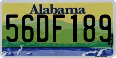 AL license plate 56DF189