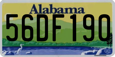 AL license plate 56DF190