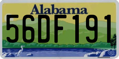 AL license plate 56DF191