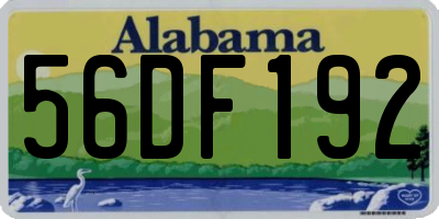 AL license plate 56DF192