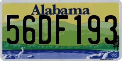 AL license plate 56DF193