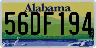 AL license plate 56DF194