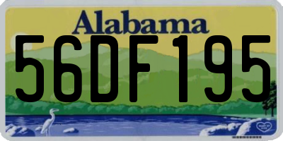 AL license plate 56DF195