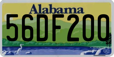 AL license plate 56DF200