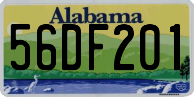 AL license plate 56DF201