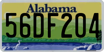 AL license plate 56DF204