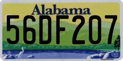 AL license plate 56DF207