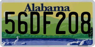 AL license plate 56DF208