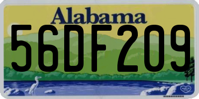 AL license plate 56DF209