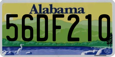 AL license plate 56DF210