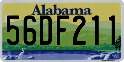 AL license plate 56DF211