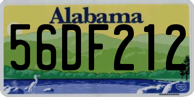 AL license plate 56DF212
