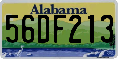 AL license plate 56DF213