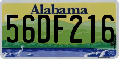 AL license plate 56DF216