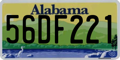 AL license plate 56DF221