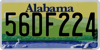 AL license plate 56DF224