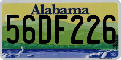 AL license plate 56DF226