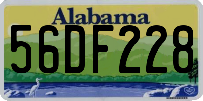 AL license plate 56DF228