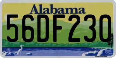 AL license plate 56DF230