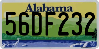 AL license plate 56DF232