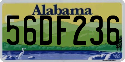 AL license plate 56DF236