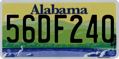 AL license plate 56DF240