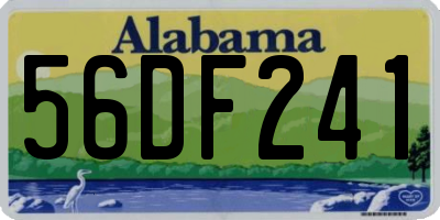 AL license plate 56DF241
