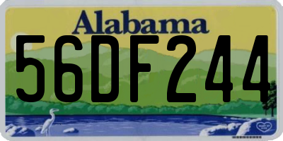 AL license plate 56DF244