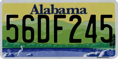 AL license plate 56DF245