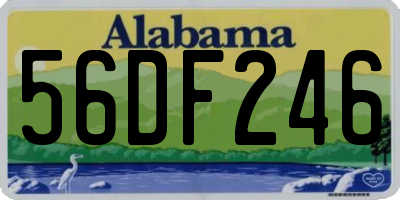 AL license plate 56DF246