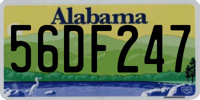AL license plate 56DF247