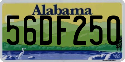 AL license plate 56DF250