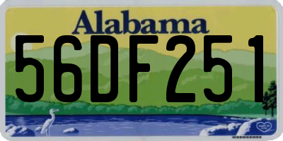 AL license plate 56DF251