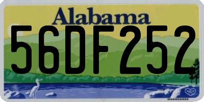 AL license plate 56DF252