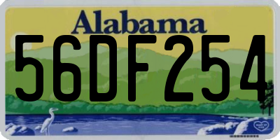 AL license plate 56DF254
