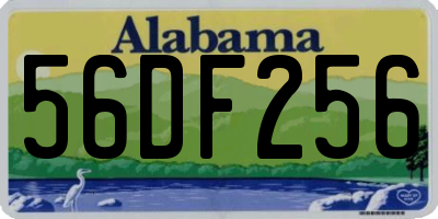AL license plate 56DF256