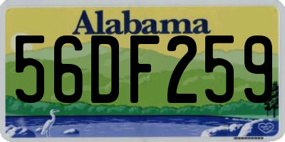 AL license plate 56DF259