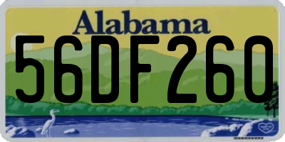 AL license plate 56DF260