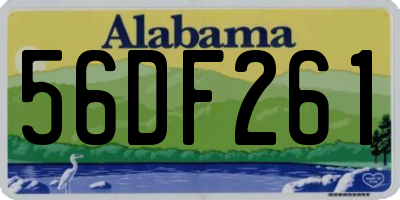 AL license plate 56DF261
